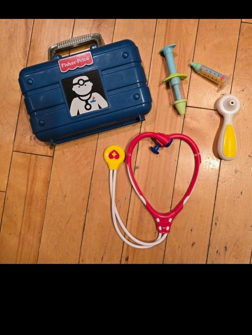 Fisher-Price Blue Medical Case with Red and Yellow Toy Stethoscope